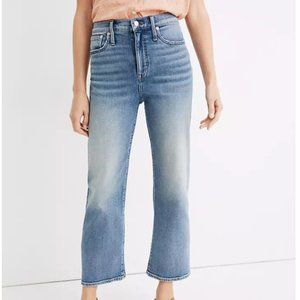 Madewell Slim Wide-Leg Crop Jeans in Reggie